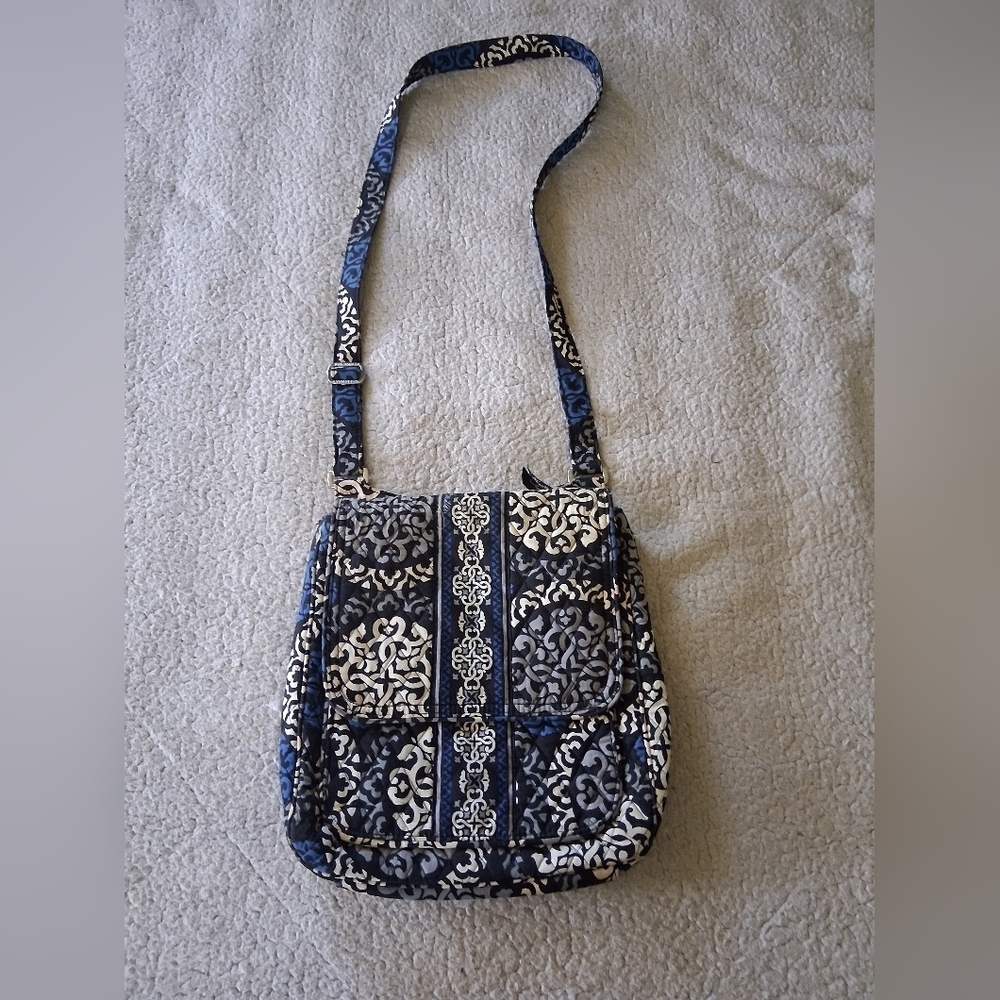 Vera Bradley Navy and Cream Crossbody Bag
